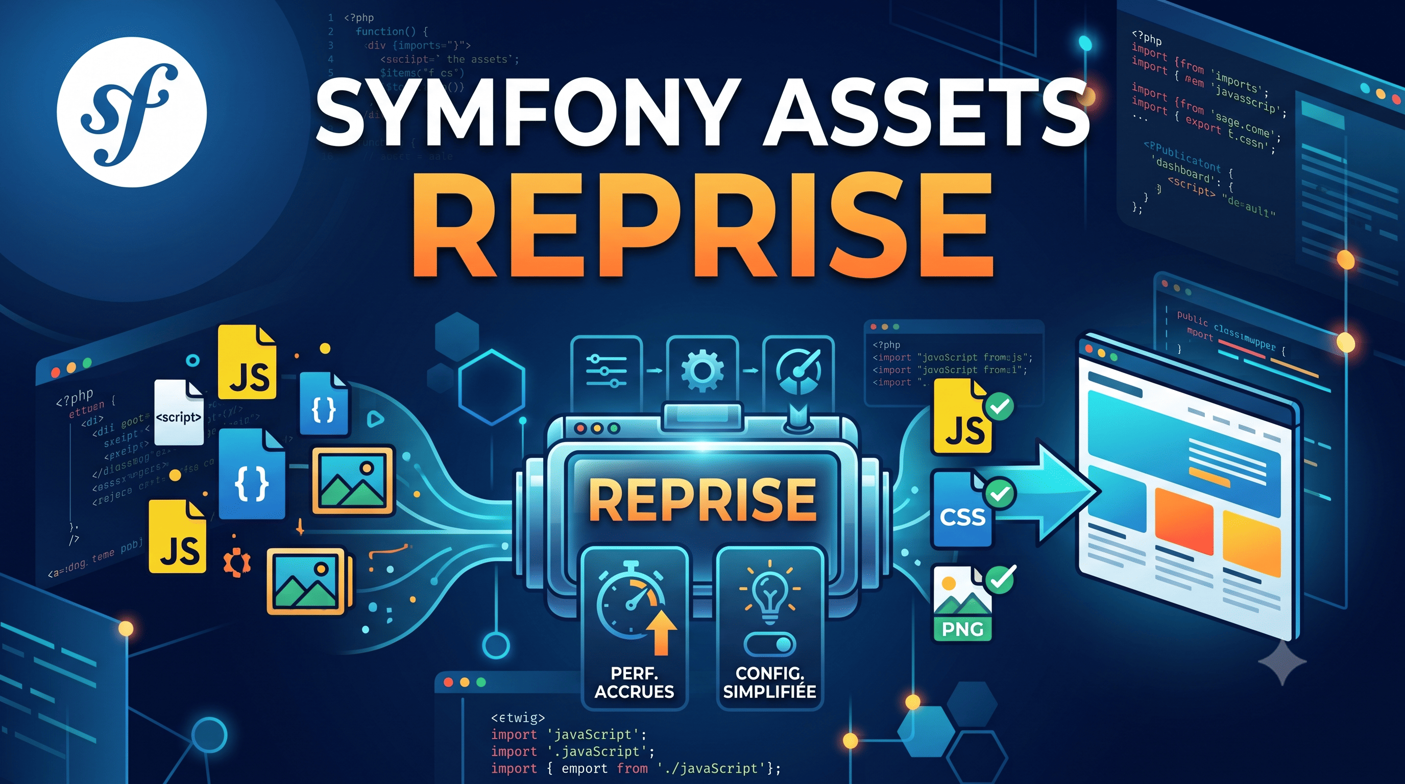 Image principale de l'article Symfony Reprise : la relève de Webpack Encore est là (et AssetMapper n'est pas mort pour autant)